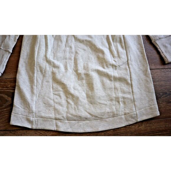 Athleta 659310 Women's Sz L/Tall Fog Gray Heather Coaster Luxe Sweatshirt Dress - Picture 14 of 16